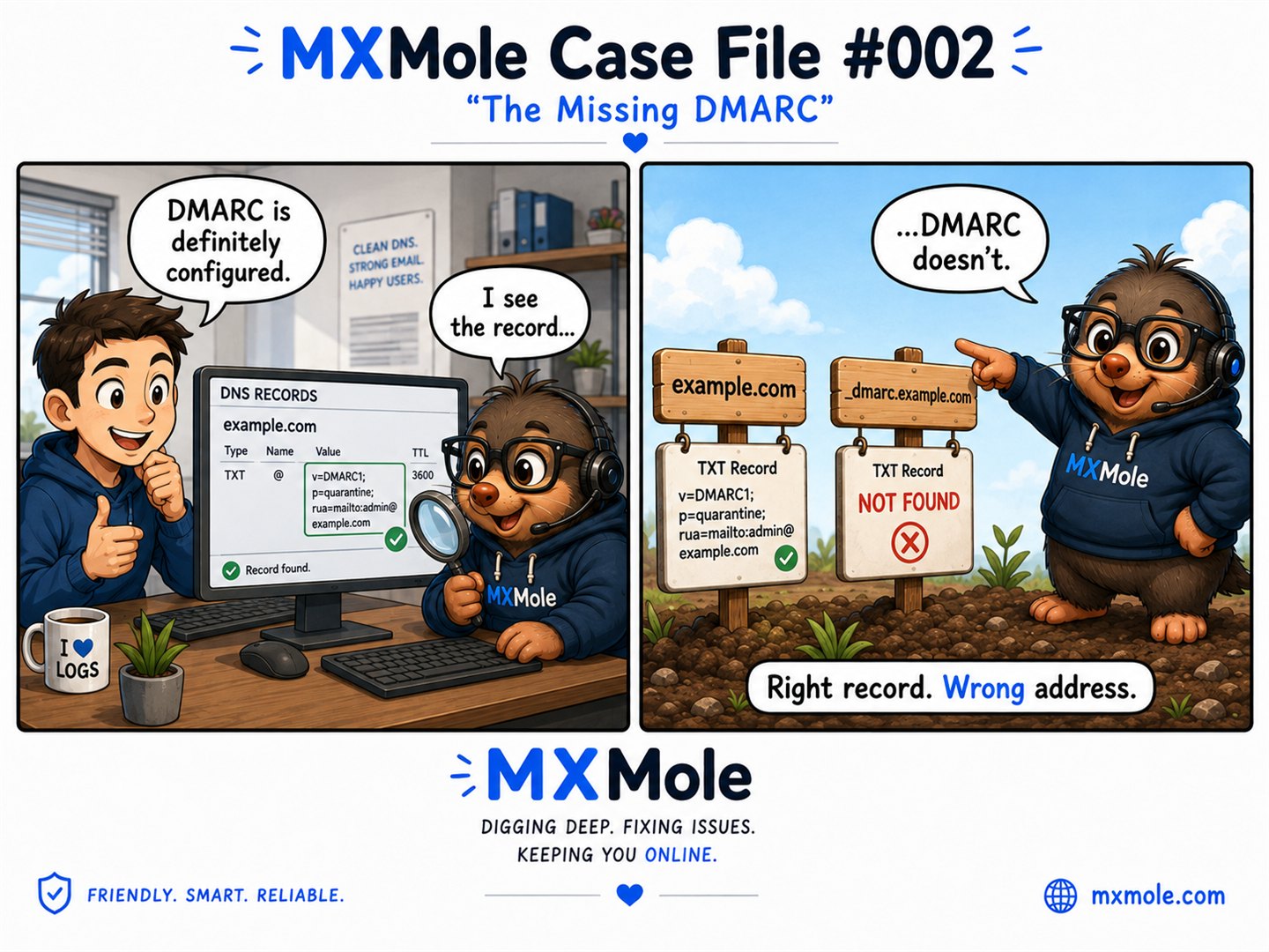 MXMole Case Files Case File #002: The Missing DMARC
