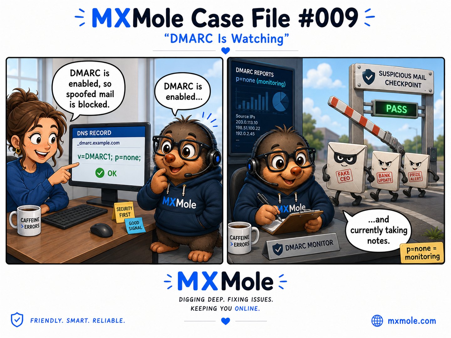 MXMole Case Files Case File #009: DMARC Is Watching