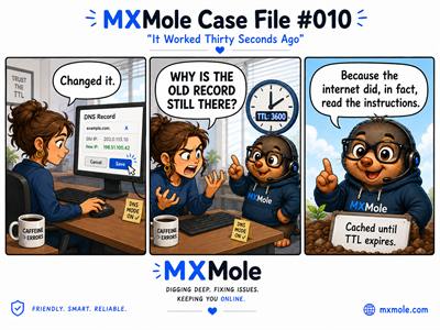 MXMole Case Files Case File #010: It Worked Thirty Seconds Ago