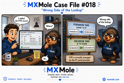MXMole Case Files Case File #018: Wrong Side of the Lookup