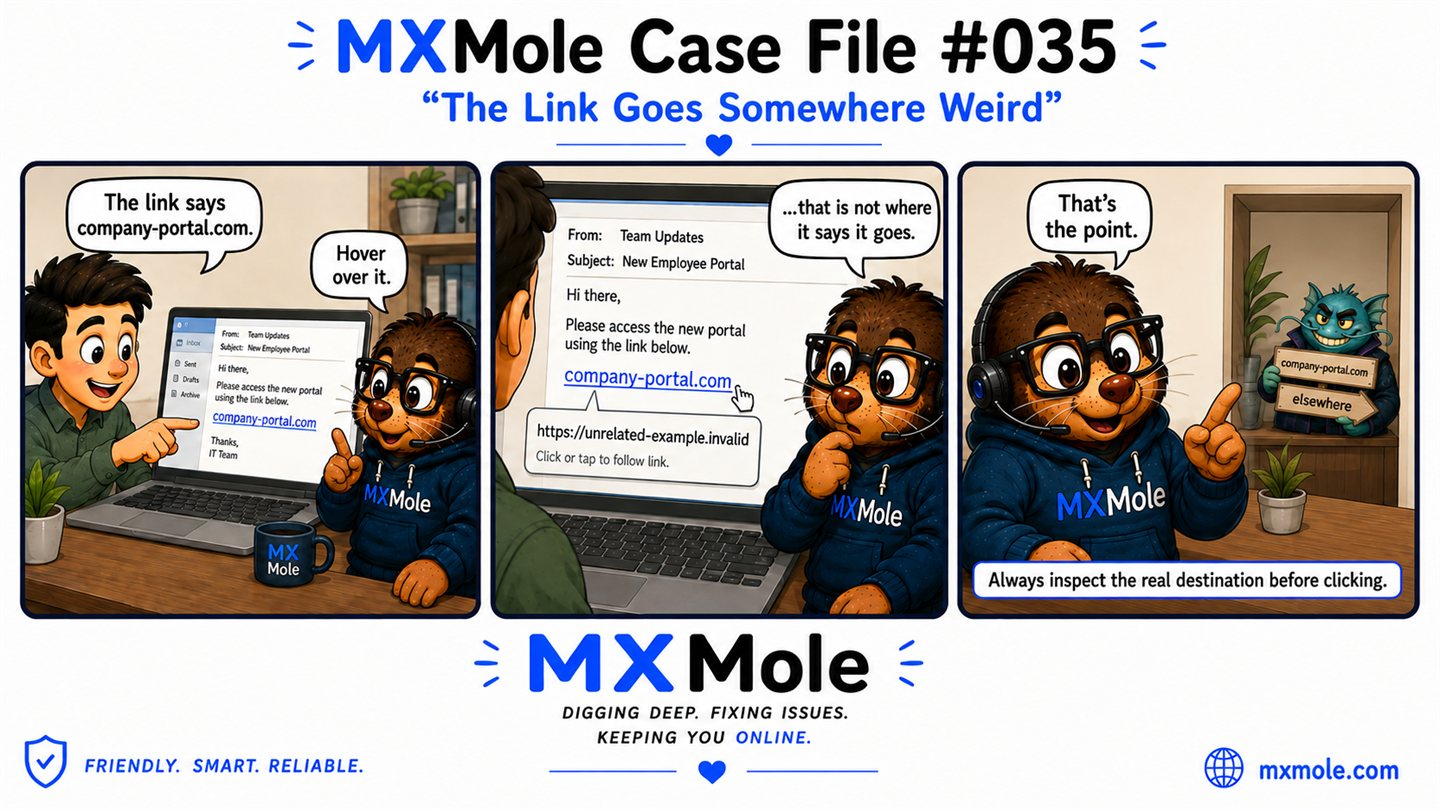MXMole Case Files Case File #035: The Link Goes Somewhere Weird